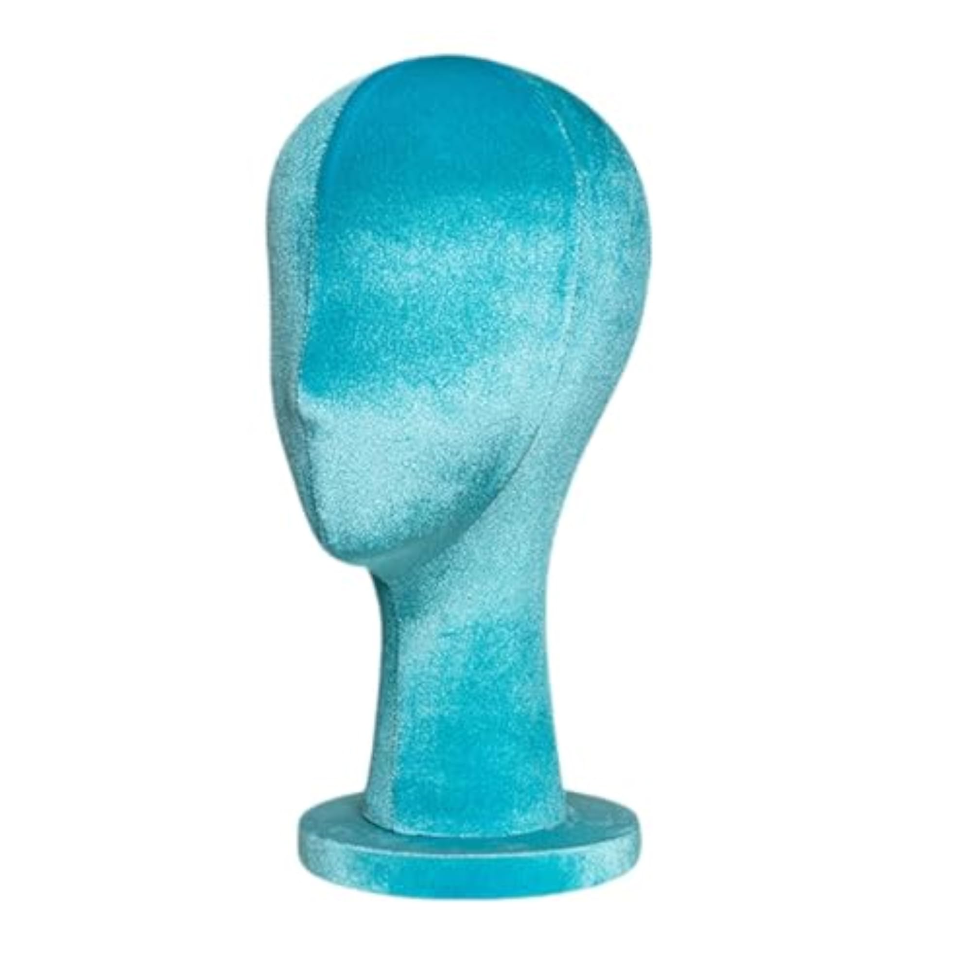 Female Head Mannequin Hat Wig Display Stand for Headset and Glasses, Blue